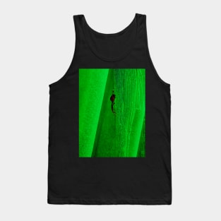 Black and red spider in its green web Tank Top